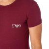 Emporio Armani t-shirt koszulka męska bordowa małe logo